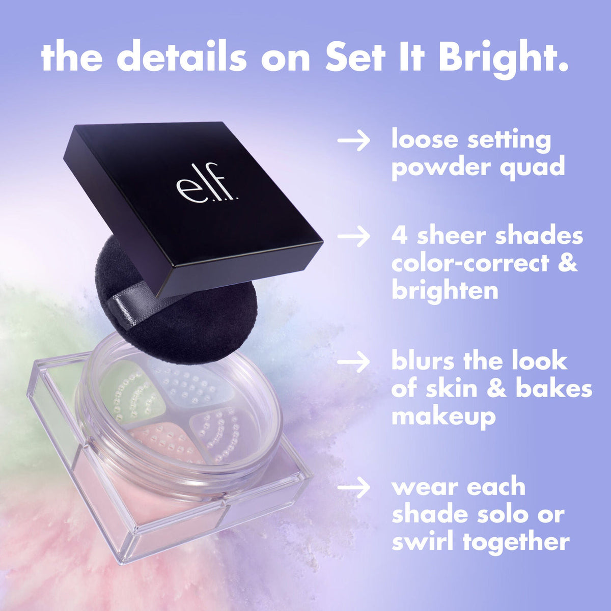 e.l.f Set It Bright Powder Quad