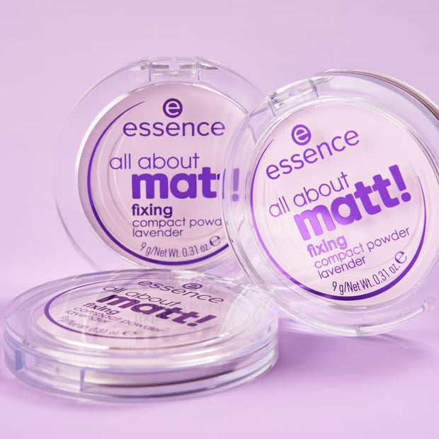 essence all about matt! fixing compact powder lavender