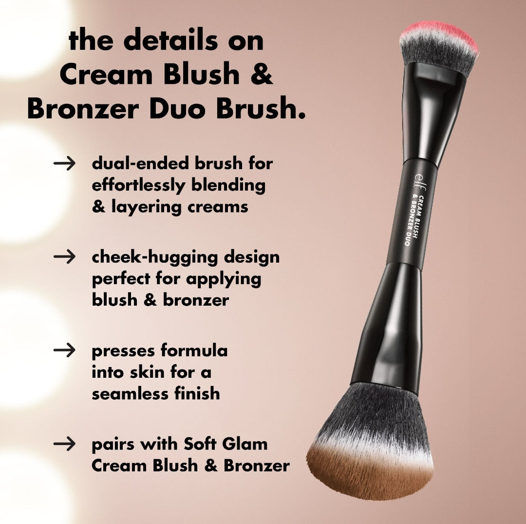e.l.f  
Cream Blush & Bronzer Duo Brush